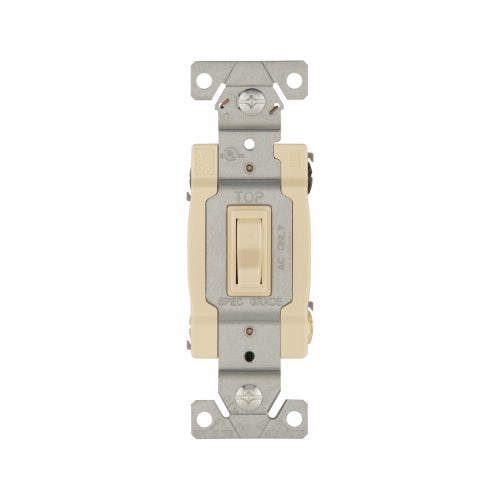 Eaton Cooper Wiring Toggle Switch 15A, 120V Ivory (Ivory, 120V)