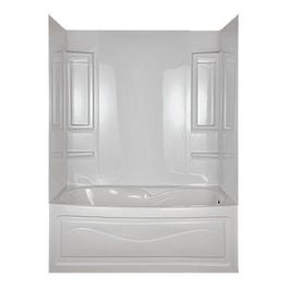 Peerless Vantage Bathtub Wall Surround Set, Glue-Up, White, 5-Pc.