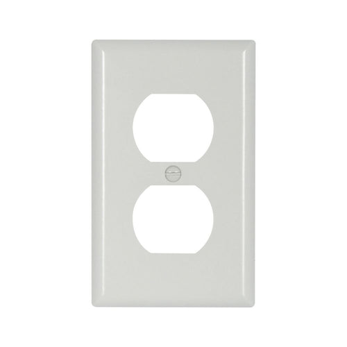 Cooper Wiring Devices Duplex receptacle Wallplate, White (White)