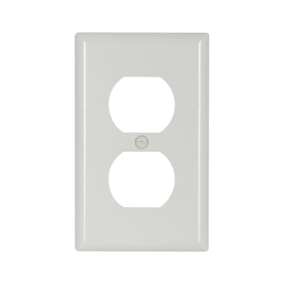 Cooper Wiring Devices Duplex receptacle Wallplate, White (White)