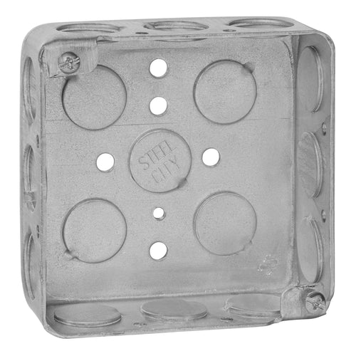 Thomas & Betts Steel City  1/2 Pre-Galvanized Square Box, Steel, 4 x 1-1/2 (4 x 1-1/2)