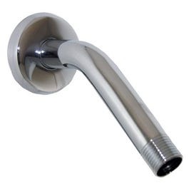 1/2-Inch Male Pipe Thread x 6-Inch Chrome Shower Arm & Flange With Wall Flange