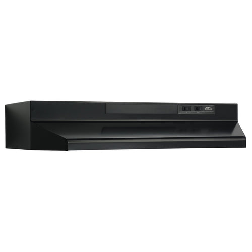 Broan® 36-Inch Convertible Under-Cabinet Range Hood, 230 Max Blower CFM, Black (36 inch, Black)