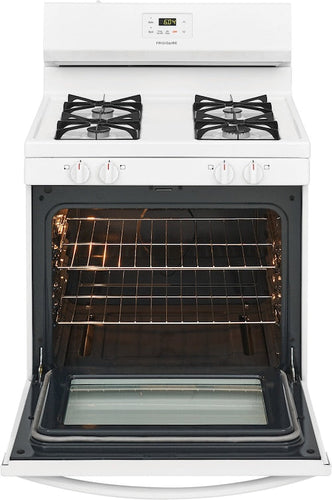 Frigidaire 30 Freestanding Gas Range with 4 Sealed Burners 5 cu. ft. Oven White