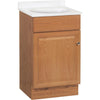 Continental Cabinets Richmond Oak 19 In. W x 35-1/4 In. H x 17 In. D Vanity with Cultured Marble Top