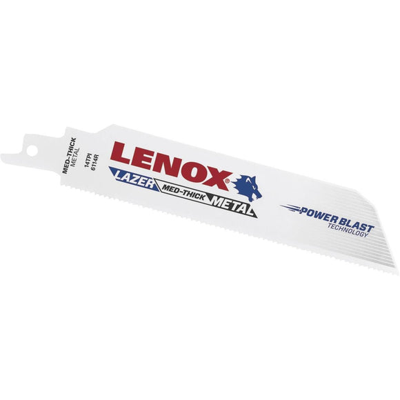 Lenox Lazer 6 In. 14 TPI Metal Reciprocating Saw Blade (5-Pack)