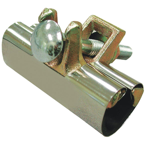 Jones Stephens 1/2 In. x 6 In. Stainless Steel Repair Clamp 2 Bolt Installation