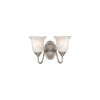 Hardware House 544023 2 Light Wall Light Fixture, Saturn Satin Nickel