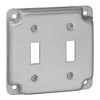 Thomas & Betts Steel City  4x1/2 Square Cover Two Toggle Switches Crushed Corner (4x1/2)