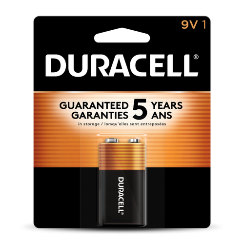 Duracell Coppertop 9V Alkaline Batteries (9V 1 Pk)