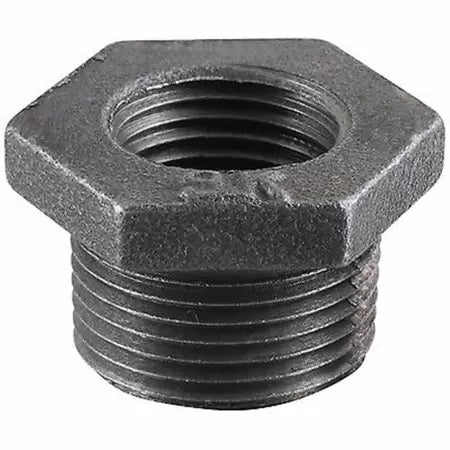 Mueller Hex Bushing Black 150# Malleable Iron Threaded Fittings 3/8