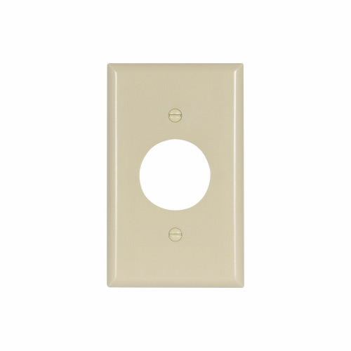 Eaton Cooper Wiring Single Receptacle Wallplate, Ivory