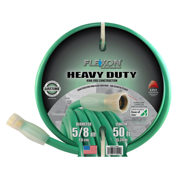 Flexon FXG5850-front-w 50-Foot Heavy Duty 5-Ply Forever Garden Hose