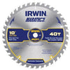 Irwin Marathon® Miter / Table Saw Blades 10-Inch by 40 Teeth